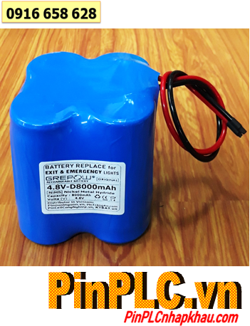 Pin sạc 4.8v-D8000mAh, Pin sạc NiMh 4.8v-D8000mAh, Pin sạc chất lượng cao GREPOW 4.8v-D8000mAh